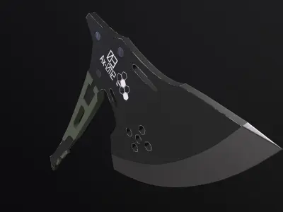 Kikoru Shinomiya Battle Axe Ax-0112 from Kaiju No 8 PBR Low-poly 3D model