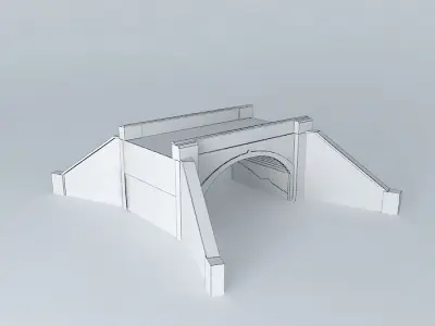 Eco Rail Track Brick Bridge 1 DummyOld Steam Day Free 3D model