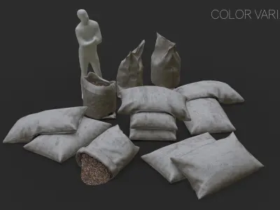 Generic Bags Assets Low-poly 3D model