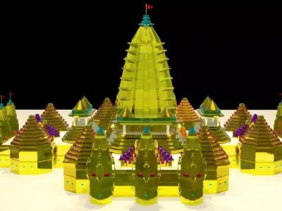  Temple 3D Model  3D model