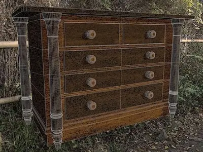 Antique Drawer Low-poly 3D model purchase