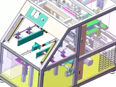 Fully Automatic Diaper and Sanitary Pad Packaging Machine 3D model