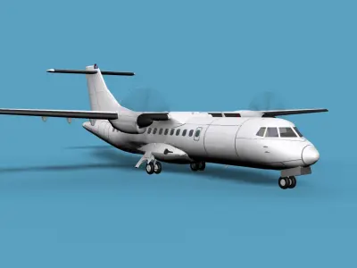 ATR  ATR-42-500 Unmarked 1 3D model