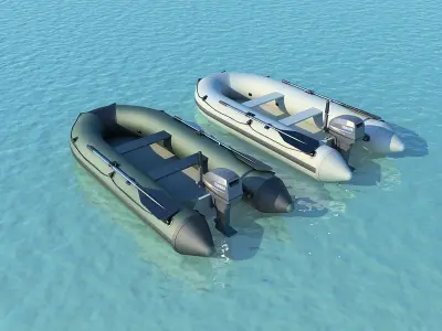 Inflatable boats 3D model