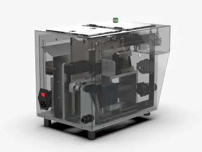 Screw One Output Two Feeder Machine 3D model