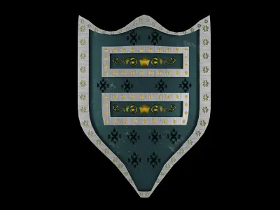 Shield Low-poly 3D model 8