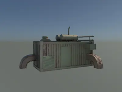 container home Low-poly 3D model