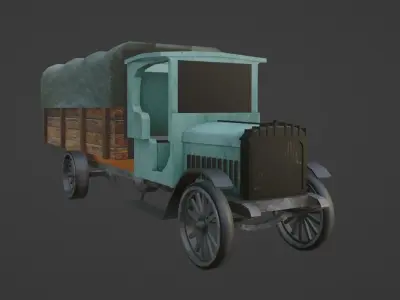 Brockway K-2   Low-poly 3D model