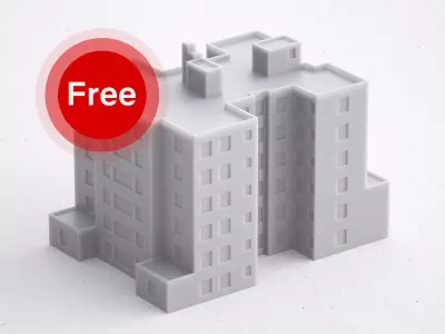 Free 3D Print miniature building RB-US-NY-010 Free 3D print model purchase