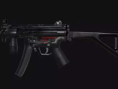 MP5K Submachine Gun Low-poly 3D model purchase