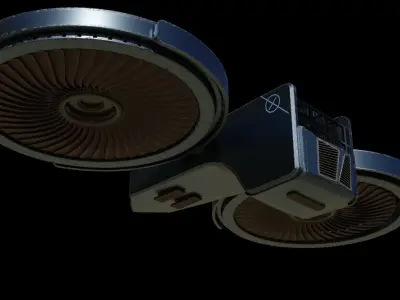 scifi helicopter 3D model purchase