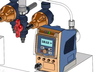 Prominent duty and standby chemical feed package 3D model
