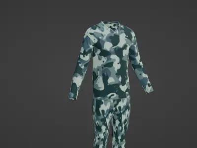 Soldier Uniform Low-poly 3D model get