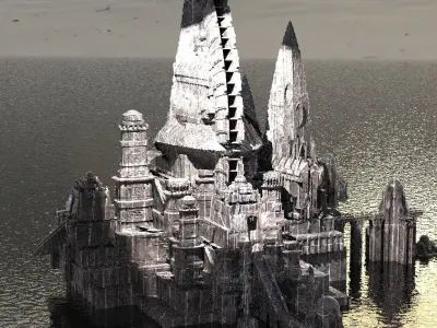 Hyborian Wizard City 3 Kit bash 3D model