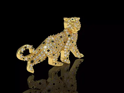 Penther Brooch 3D print model