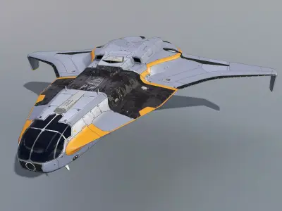 Space Fighter Roxetta Low-poly 3D model