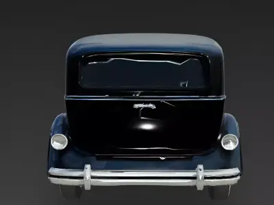 Realistic 30s Luxury Sedan 3d model Low-poly 3D model