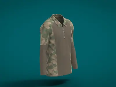 Military Outfit - T-shirt Low-poly 3D model purchase
