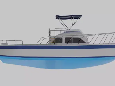1973 Luhrs Flybridge Sportfisher 3D model