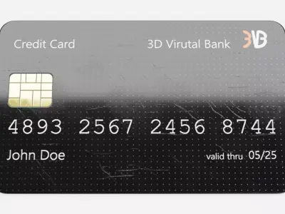 Credit Card V1 - Generic Payment Prop with Custom Design 3D model