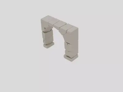 Broken Stone Archway for 3D print 3D model