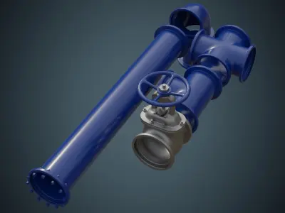Industrial Pipes 6 Basic 3D model