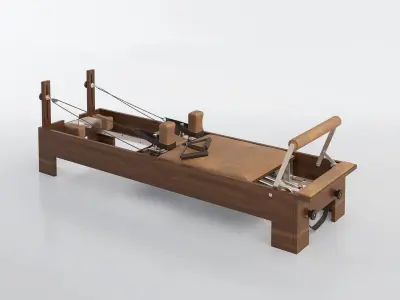 Pilates Reformer Machine - High-End 3D model