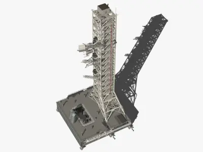 Rocket Launch Tower 3D model