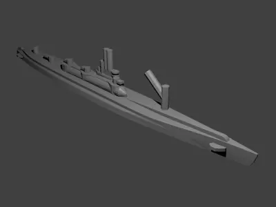 Japanese Miniature WWII Warship Collection 3D print model