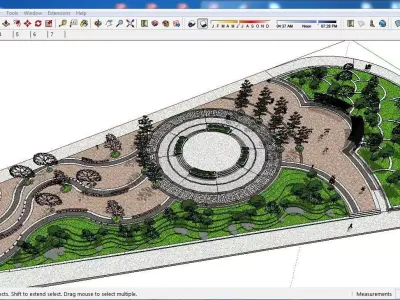 Sketchup Landscape Park H3 3D model