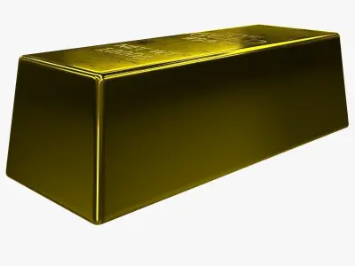 Gold Bar 3D model buy
