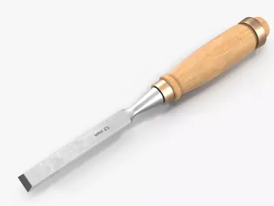 Straight chisel 12mm 3D model
