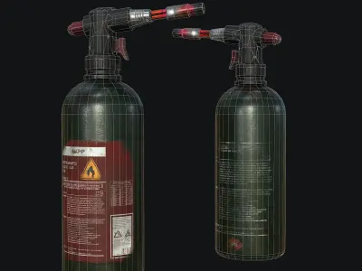   Blazing Fury Blowtorch Low-poly 3D model