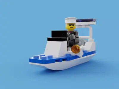 LEGO City - Police Boat 3D model