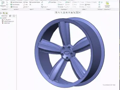 W4 wheel Free 3D model