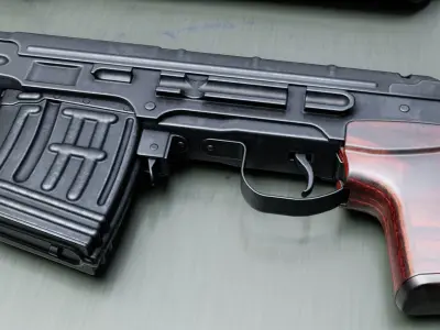 SVD rifle Low-poly 3D model