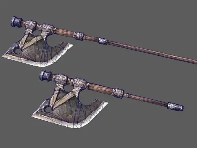 Axe Heavy 01 Low-poly 3D model