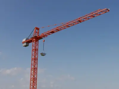 Construction Crane - Hammerhead Tower Crane 3D model