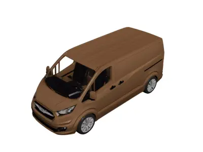Generic Delivery Van Modern Urban Logistics Vehicle 01 3D model