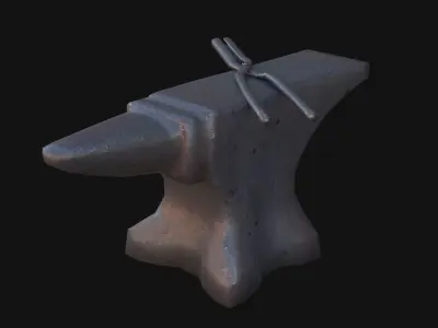Anvil iron Low-poly 3D model