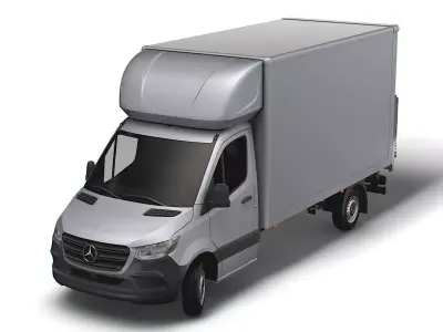 Mercedes Benz Sprinter Luton Tail Lift 2023 3D model