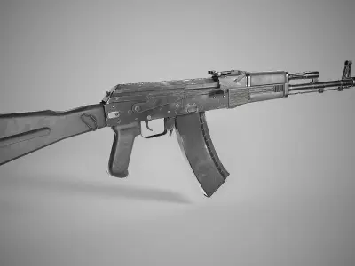 AK 74M Low-poly 3D model