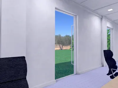 Glass Door SHC Quick Office LM Low-poly 3D model