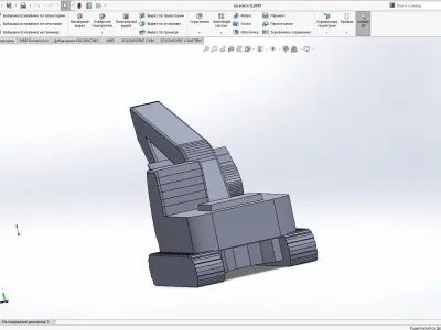 excavator simplified 3D print model