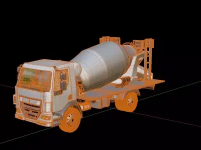 Kenworth K370 Concrete Mixer 3D model