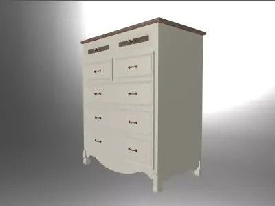 Furniture Chests of Drawers Cottage Low-poly 3D model