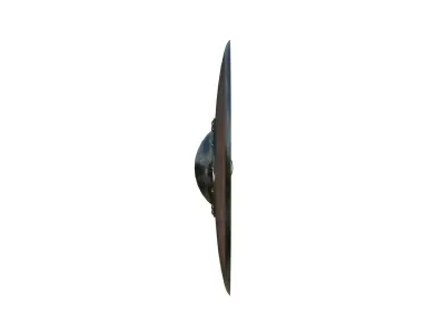 Medieval Iron and Wood Round Shield 3D Model 3D model