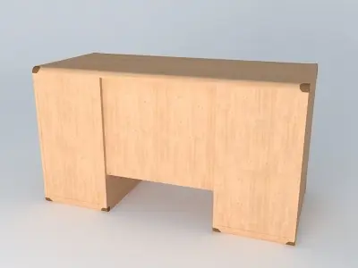 Indiana red pine desk 3D model