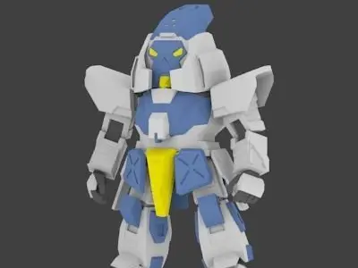 Super Mecha 23 - Arram of Code Name A12RM Low-poly 3D model
