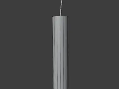 Firecracker tube with wire Low-poly 3D model
